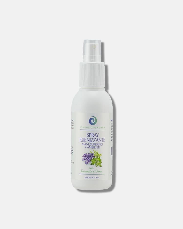 Spray Igienizzante Mani Superfici Pennelli e Ambienti - Timo e Lavanda