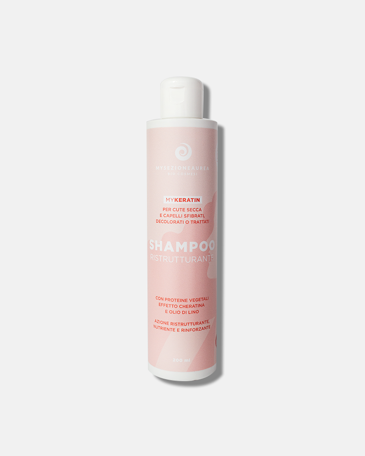Shampoo Ristrutturante per cute secca e capelli sfibrati, decolorati o trattati MY KERATIN-200 ml