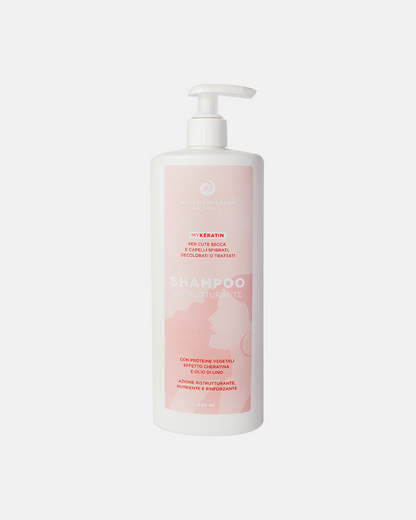 Shampoo Ristrutturante per cute secca e capelli sfibrati, decolorati o trattati MY KERATIN-500 ml